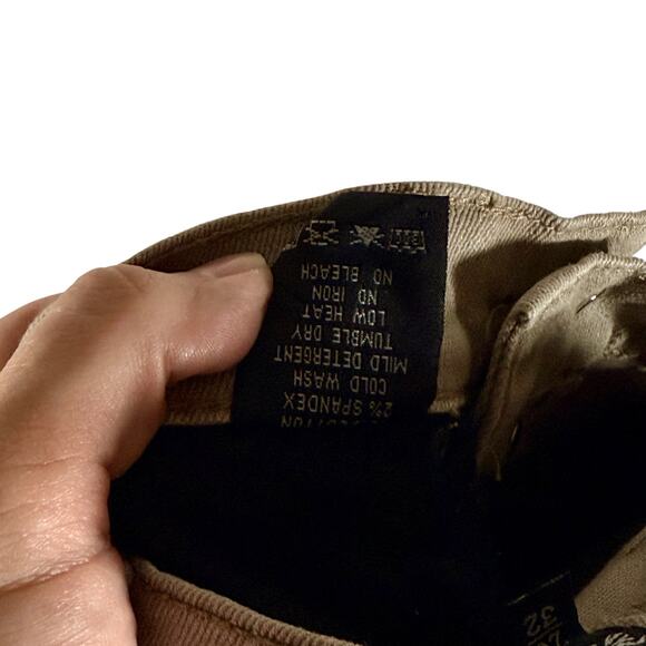 RUDE Hot Topic Men's 26x32 Tan Khaki Colored Skinny Slight Stretch Denim Jeans - Picture 6 of 11